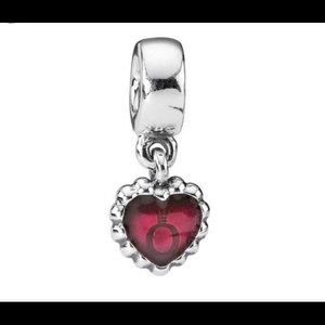Pandora Authentic Red Heart Dangle Charm